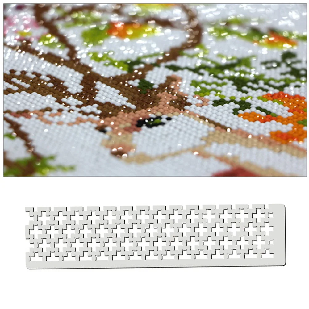 125 5D Diamond Mesh Ruler Practical Metal Drawing Ruler Silver Square Drill 10g/12g for DIY Diamond Painting Kits for Art Crafts diamond painting diamond painting accessories diamond art painting kit diamond painting set