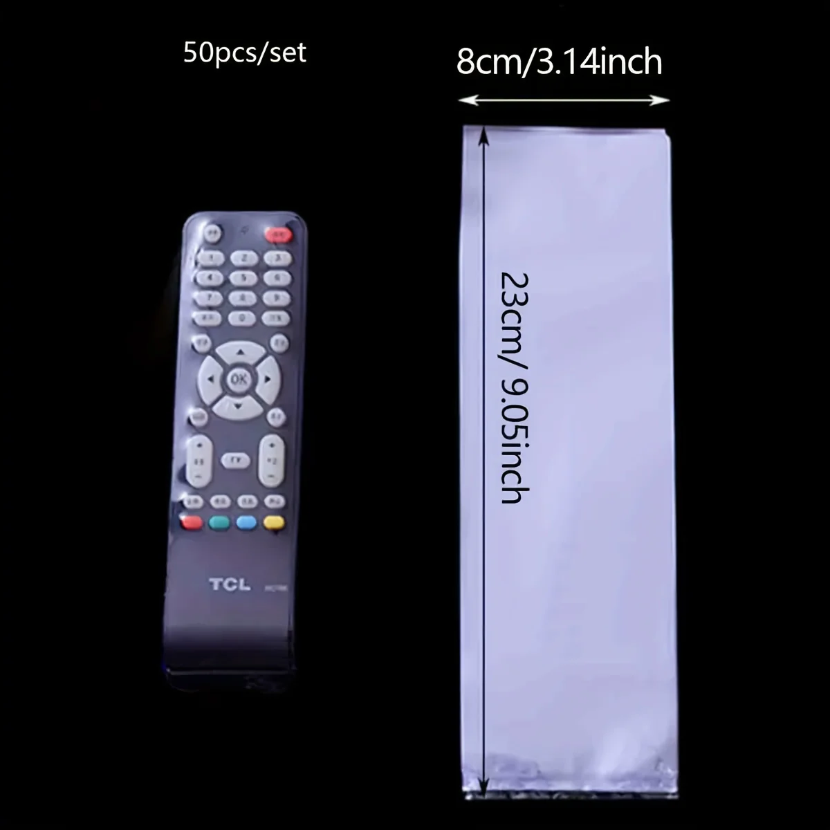 50pcs-Shrink Wrap Bags Heat Shrink Film Wrap Remote Control Protective Film Heat Shrinkable Thermoplastic Film 5