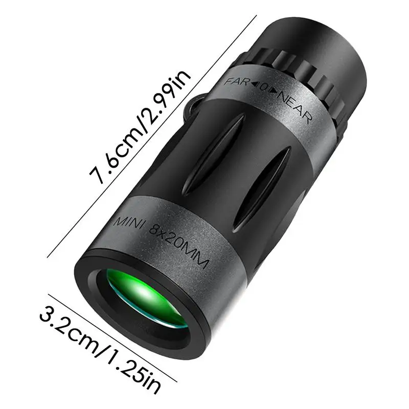 Handheld Telescopes for Adults HD Monocular Telescope Small Telescope High Powered 8x20 Monocular Scope Clear Vision Monocular 6