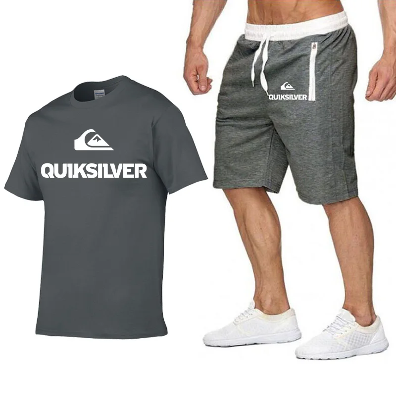 Tracksuit Sets Men T shirt+Beach Shorts 
