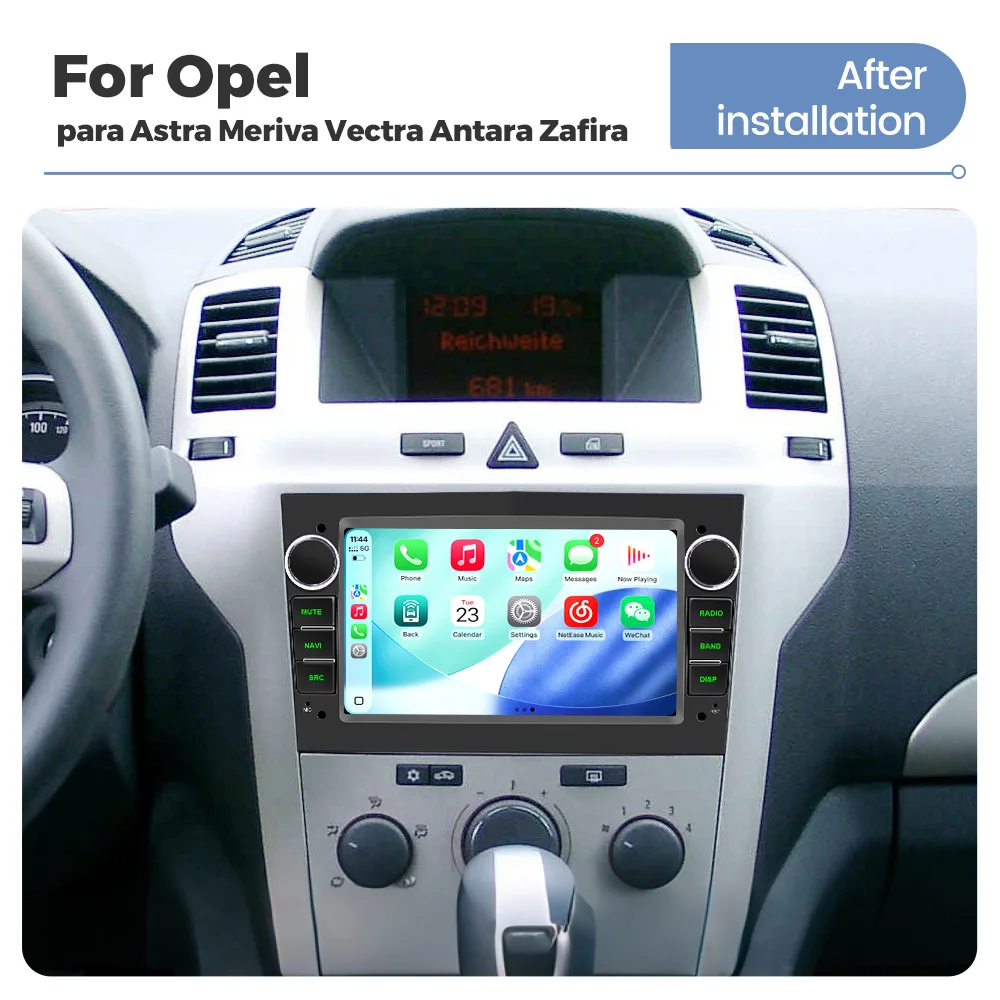 MEKEDE-reproductor MP5 con pantalla Linux de 7 pulgadas para coche, para Opel Astra H J Vectra Vauxhall Antara Zafira Corsa C D Vivaro Meriva, CarPlay inalámbrico, Android, USB, BT, FM, RDS, sistema inteligente para coche, cámara AHD 2Din 2