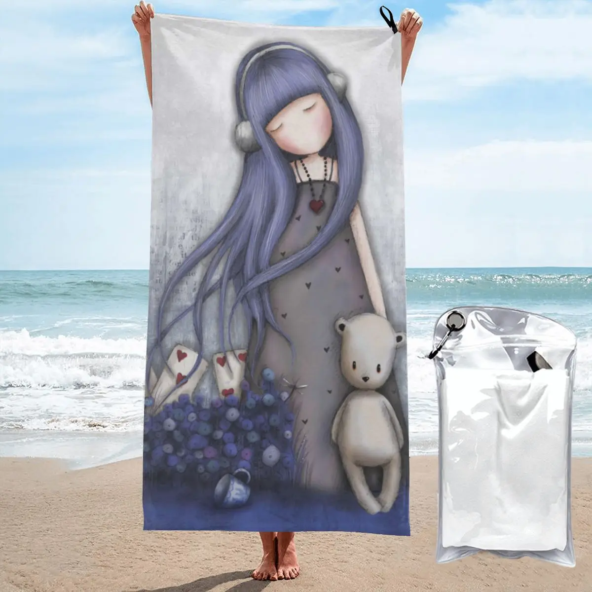 Santoro Gorjuss Telo Mare 2023 Estate Microfibra Mare Telo Mare Sandproof Asciugamani Da Surf Ad Asciugatura Rapida