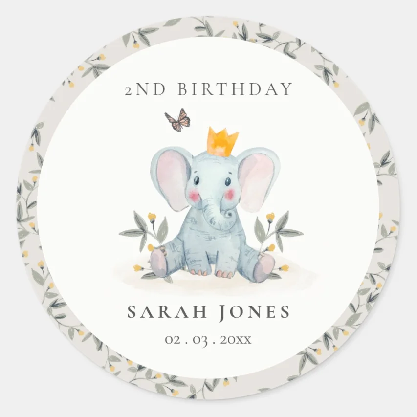 thumbnail image 1 of Animales de la jungla personalizados Texto personalizado Nombre personalizado Zoológico Cumpleaños Vida salvaje Zoológico Bebé Baño Fiesta Bautismo Etiqueta, 1 of 5