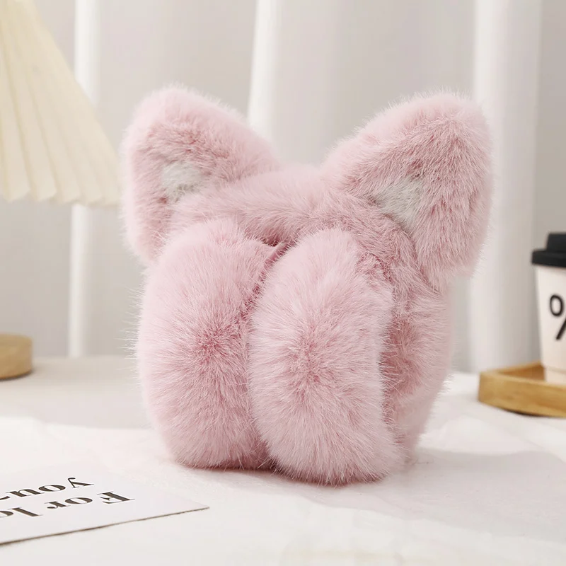 Faux fur Earmuffs winter ear warmer Ear-muffs for women thickened cute Earflap outdoor antifreeze women's ear Cover warm earmuffs fur earmuffs