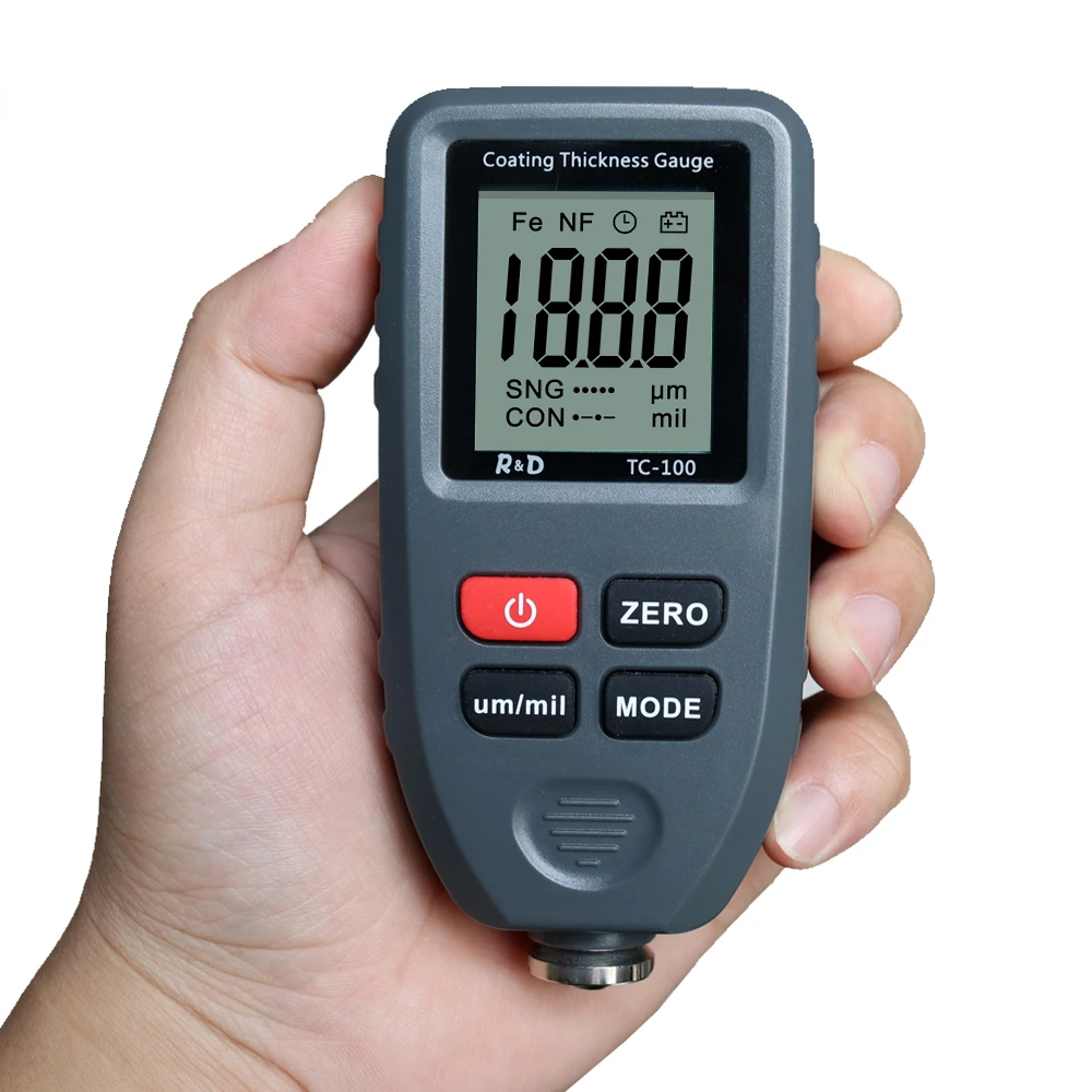 

R&D TC100 Automobile Thickness Gauge Car Paint Tester Thickness Coating Meter Russia Manual Ultra-precise 0.1micron/0-1300