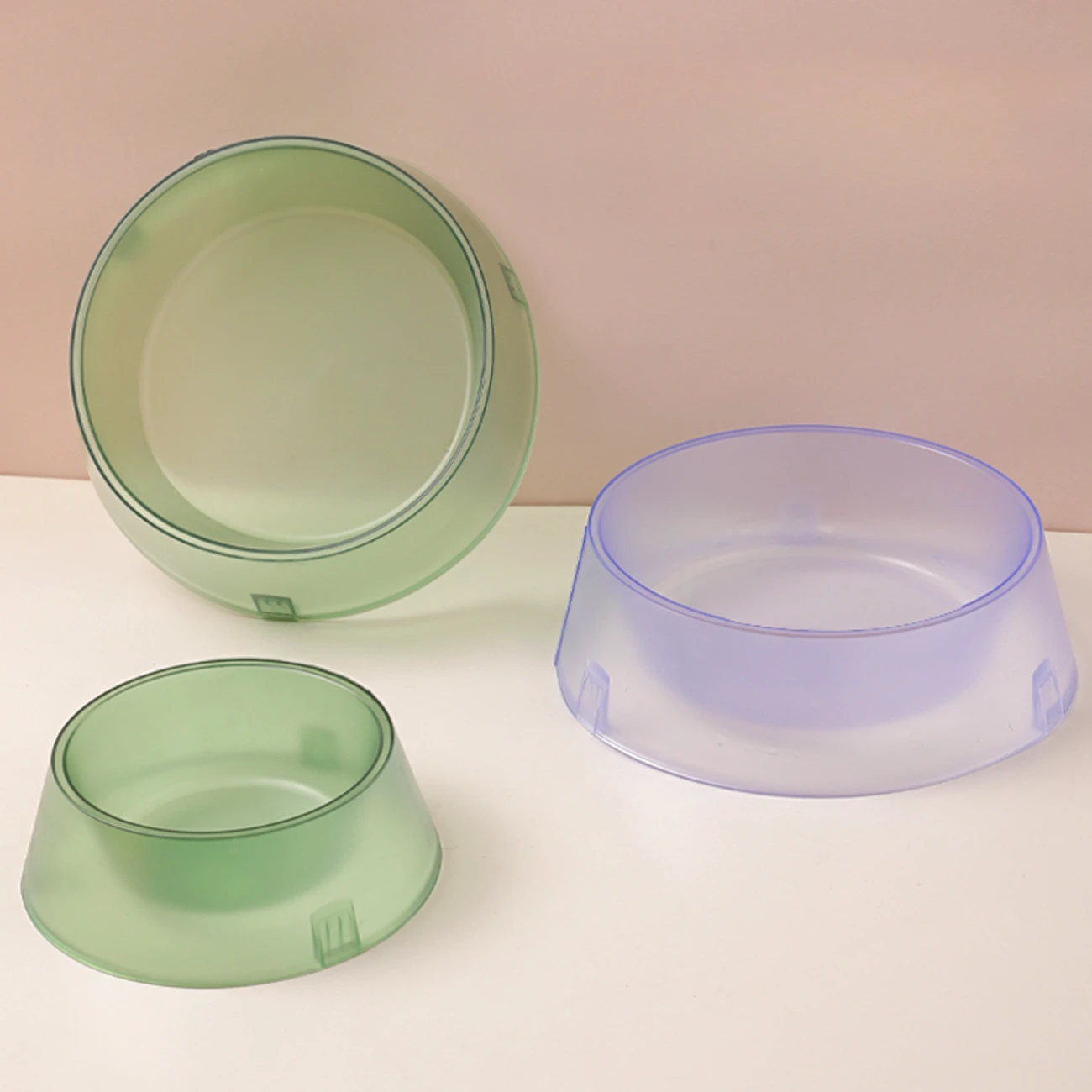 

Food for Cats and Dogs Semi-transparent Single Bowl Pp Material Non-slip Large Capacity Cat Bowl
