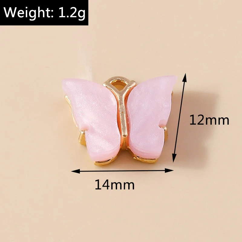 Leslie 10 Stück gemischte Stile, neue bunte Schmetterlings-Charms für baumelnde Ohrringe, Armbänder, Halsketten, Tier-Anhänger, DIY-Schmuckherstellung – Detail 21