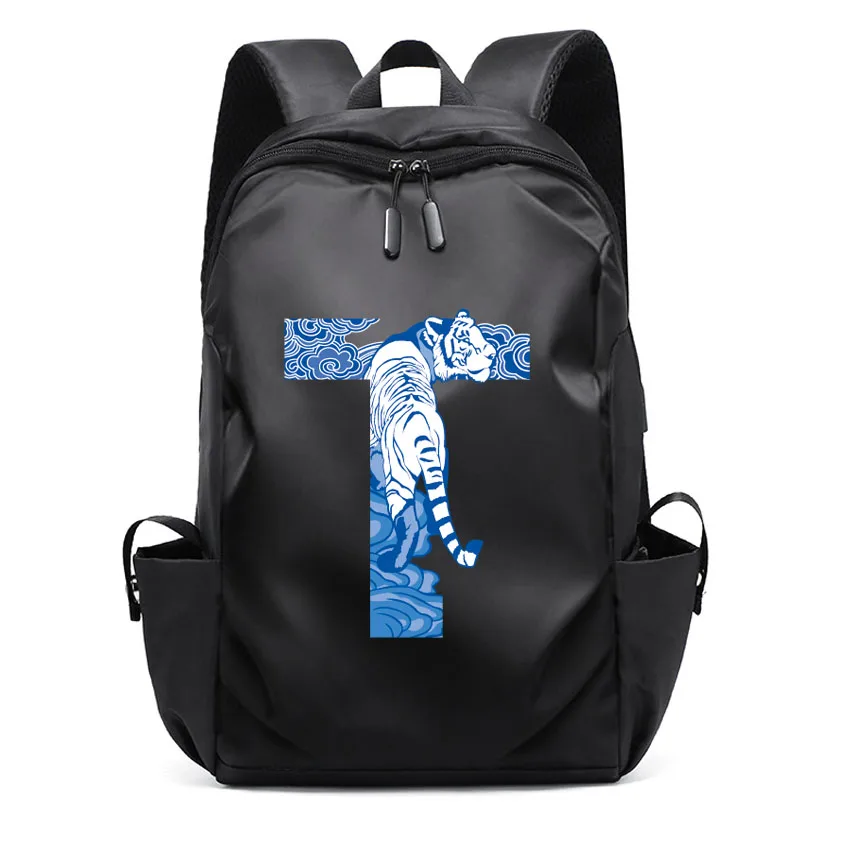 

Fashion Women Men Unisex Backpack Outdoor Leisure Unisex Couple Large Capacity Backpack T English Letters Printed Rucksack