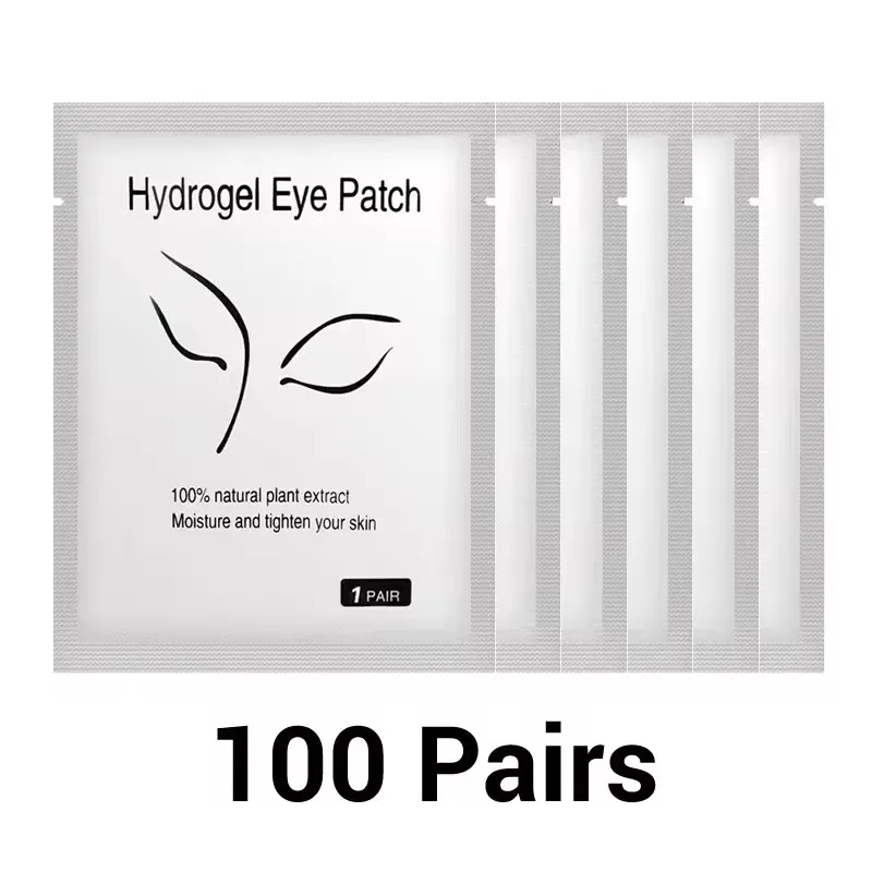 Eyelash Patches 100pairs Eye Patches Eyelash Extension under Eyelashes Fake Lashes Stickers Lash Extension Supplies Patches for Building Eyelid