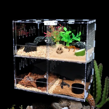 Acrylic 4-Grid Reptile Breeding Box 1