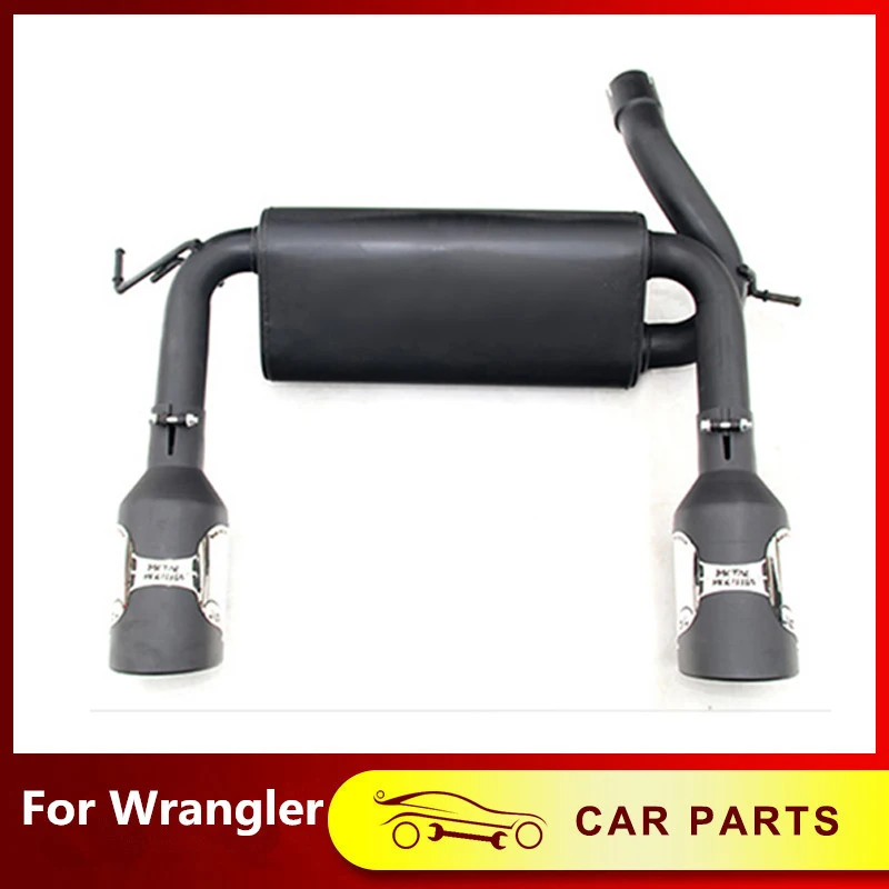 Stainless Steel Dual Rear Noise Canceller Car Exhaust Pipe Muffler Tail