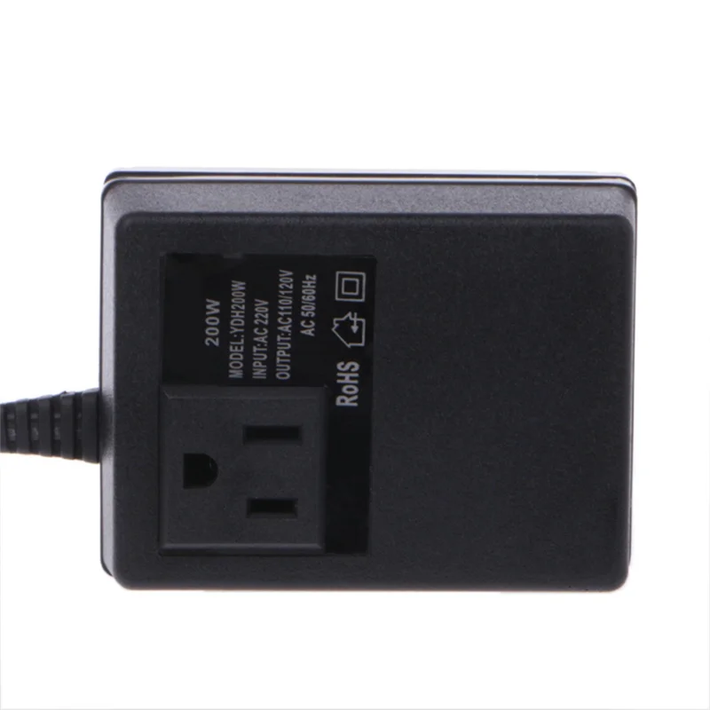 Power Transformer 200W AC 220V to 110V Reduce Transformer Convert Travel Power EU Plug Adapter 34