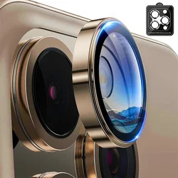 Premium Metal Ring Camera Lens Protector with Tempered Glass Cover - 16ProMax - 16Pro (Desert Titanium)