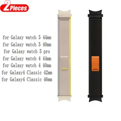 2PCS 20mm Premium Nylon Loop Watch Band Strap for 20mm (Yellow and Black)