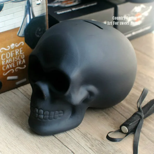 Tábla Mázas Kerámia Koponya Diy Doodle Piggy Bank Pénzdoboz Gyanta Kézműves Díszdekorációs Szobrok És