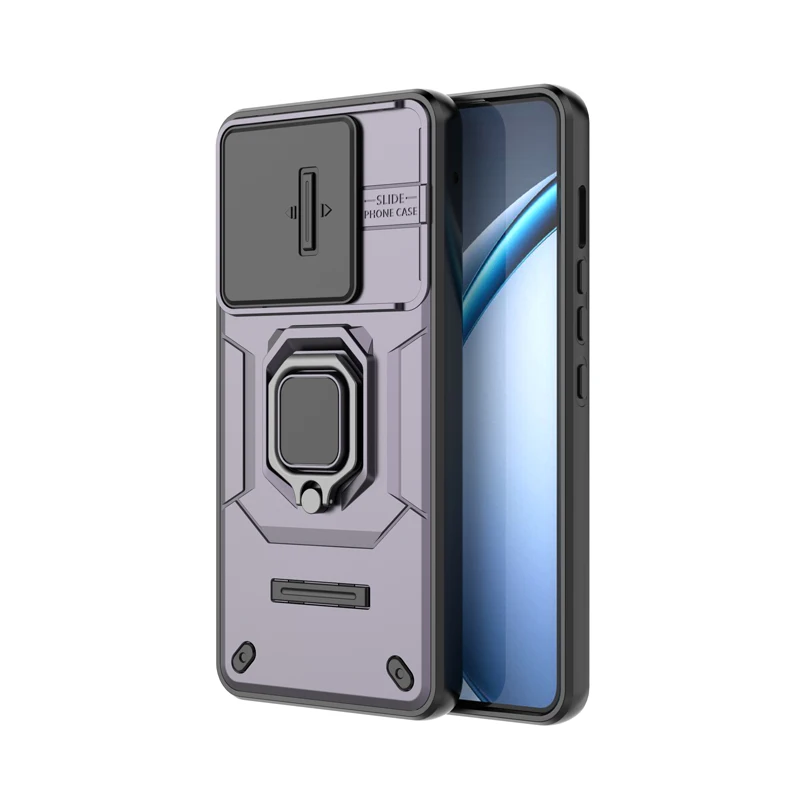 Magnetic Anti-Scratch Hard Case with Ring Holder and Camera Protection