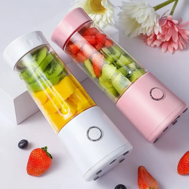 Mini mixeur électrique portable Ju479, 1 pièce, rose/blanc, bouteille,  chargeur USB, pour lait aux fruits, milkshake, machine à jus - AliExpress