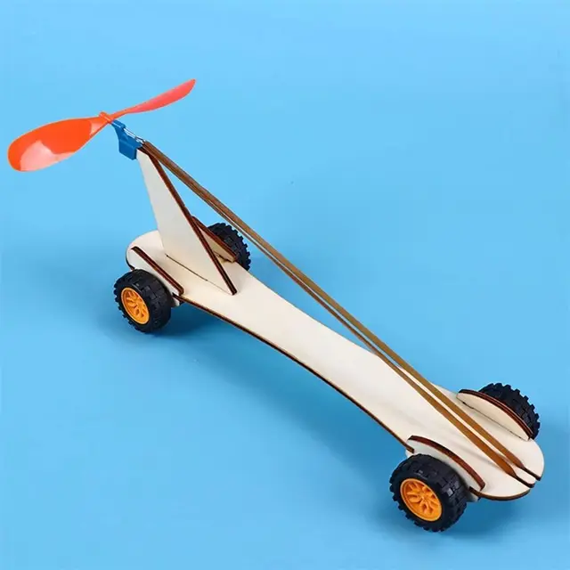 Rubber Band Power Car DIY Science Experiment Kits Fun School Project Gift Education Toys