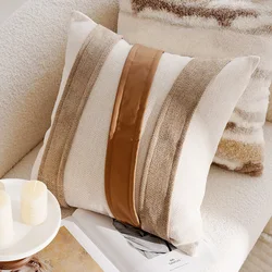 Vintage Nordic Brown Throw Pillow Cover - Light Luxury Decorative Cushion Cover, 45x45cm - 45X45CM Without Core (Color 27)