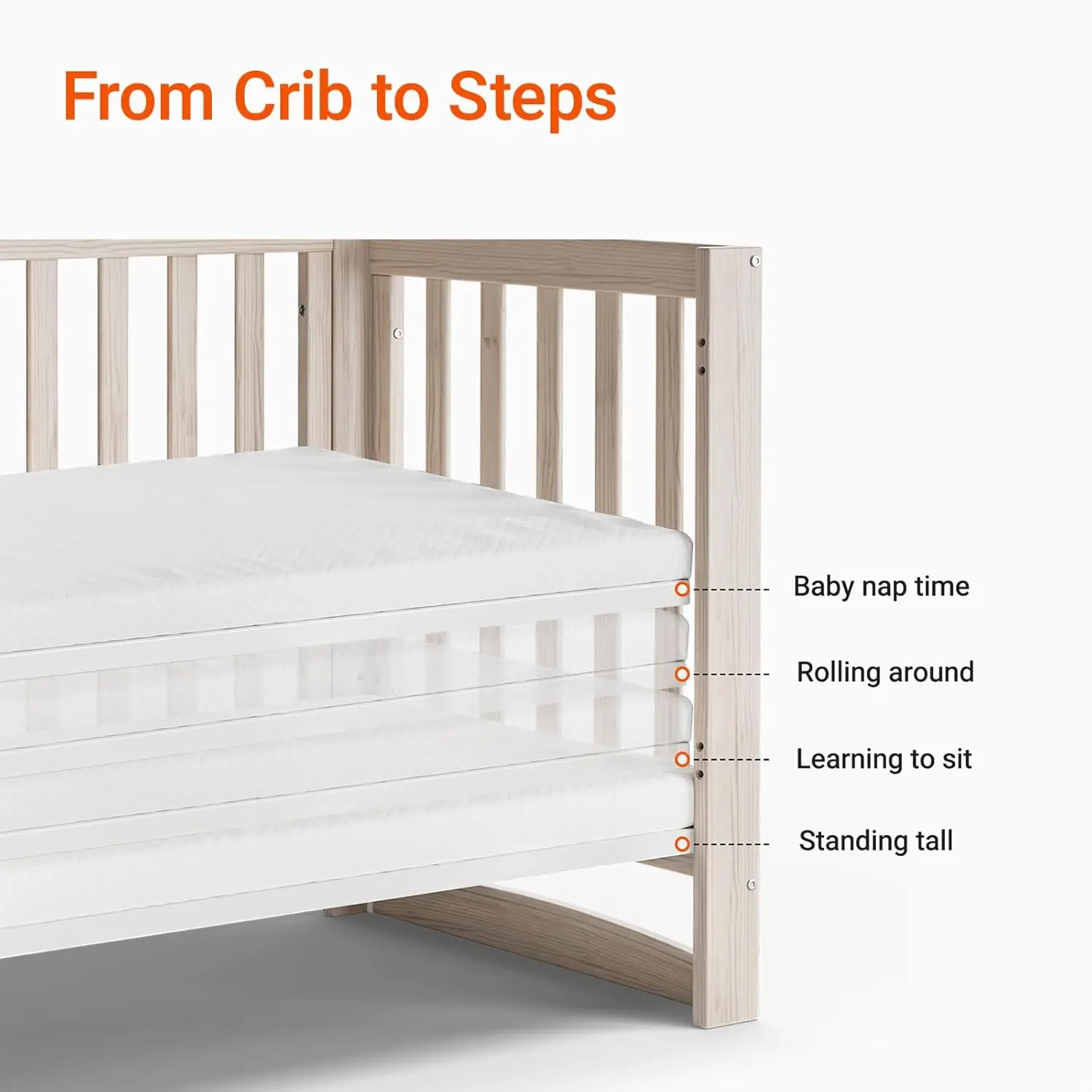 11-in-1 Convertible Baby Crib 4