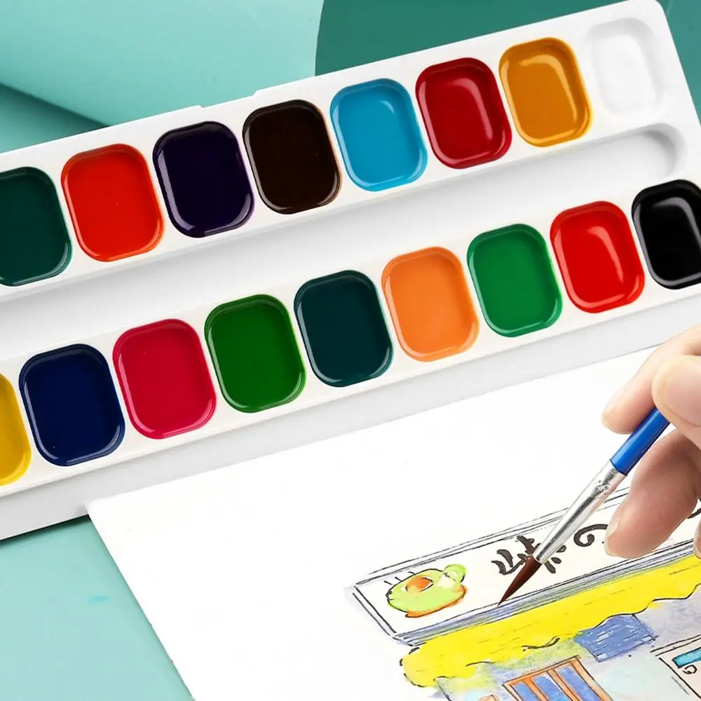 12/14/18 Color Semi-dry Solid Watercolor Paint Hand-painted Washable Watercolor Paints Solid Children's Painting Watercolor Set - 4