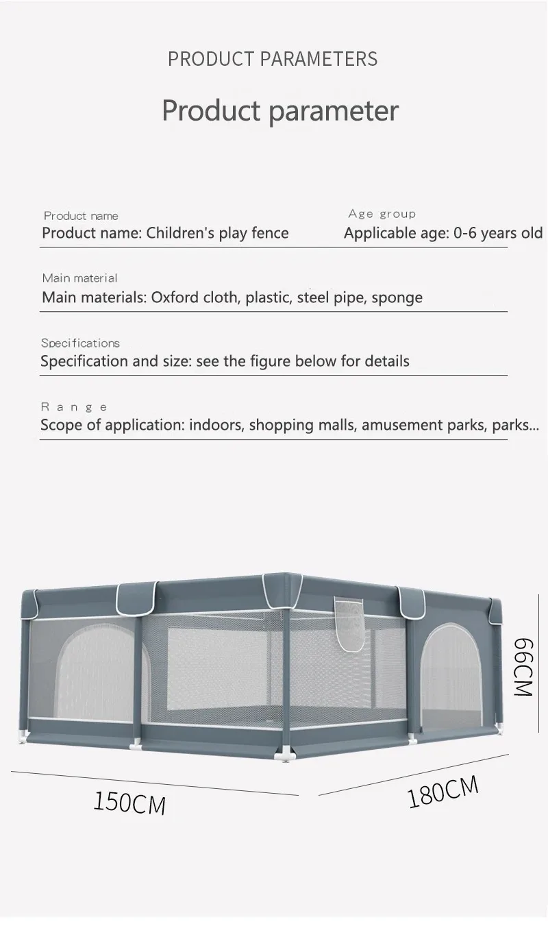 IMBABY Baby-Laufstall, 59x71 Zoll, Spielzaun für Kleinkinder, für Apartments, Spielplatz, Aktivitätszaun, extra großer Baby-Spielplatz – Detail 16