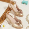 2025 New Girls' Princess Shoes Fashion Pointed-toe Rhinestone Butterfly Children's High Heels Girls' Sandals for Ages 7-12T 1