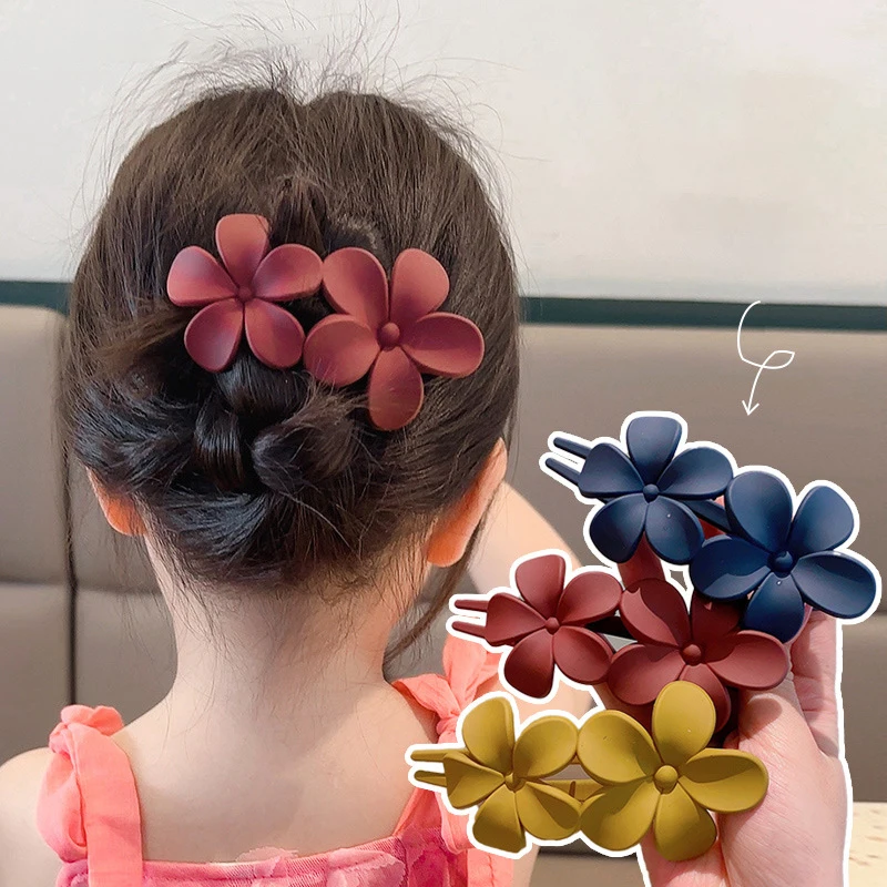 

Frosted Flower Big Hair Clip Girls Hairpins Women Headwear Ponytail Acrylic Duckbill Clips Large Size Hair Claws Barrettes