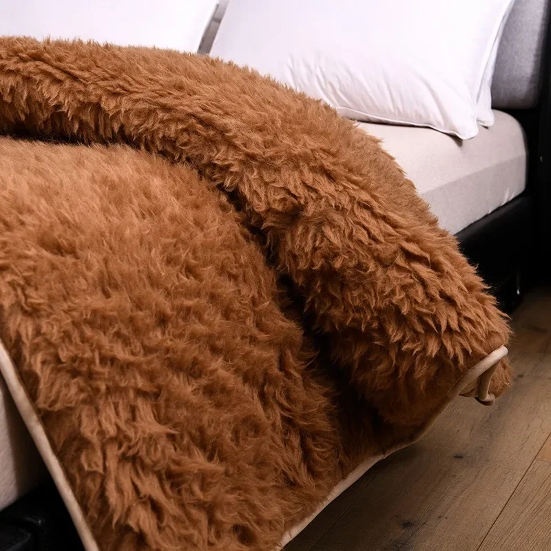 

Thick Velvet Plush Mattress Topper Single Queen Size Breathable Sponge Bedding Mat Soft Tatami Sleeping Pad