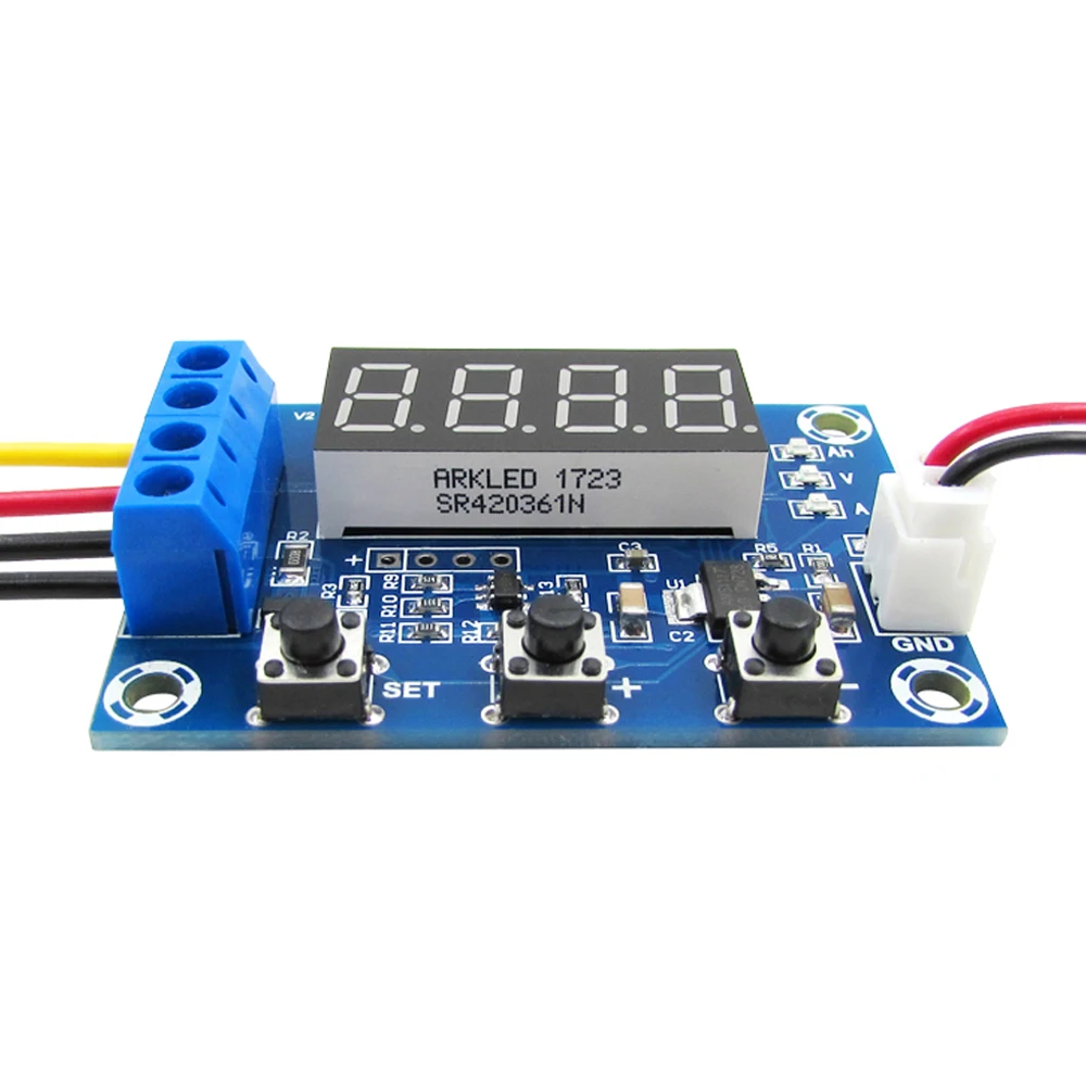 XH-M354 디지털 배터리 용량 테스터 DC7-15V 리튬 이온 배터리, 실제 용량 암페어 시간 AH 측정 보드, 케이블 포함
