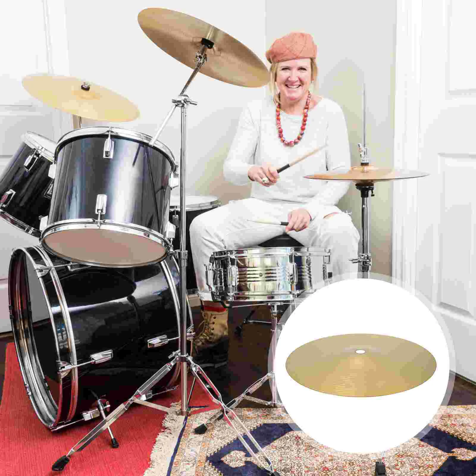 Instruments Drum Cymbals Jazz Brass Small Golden Accessory Metal Part Musical Child
