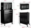High Capacity Rolling Tool Box with Wheels,Rolling Tool Chest with Drawer,Tool Box on 4 Wheels with Lock, Tool Storage 3