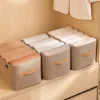 Clothes Storage Basket Fabric Storage Box with Metal Frame Orgainzer Bins Closet Clothes Wardrobe Shelf Storage Box 3