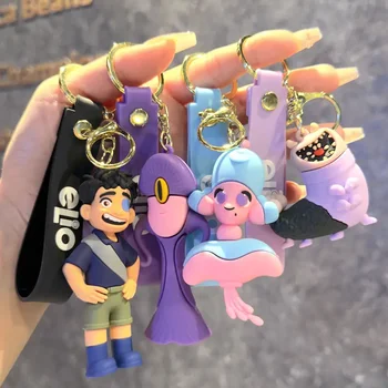 Disney New Cartoon Anime Elio Kawaii Cute Elio and Monster Action Figure Toys KeyRing KeyChain Gifts For Kids Girls