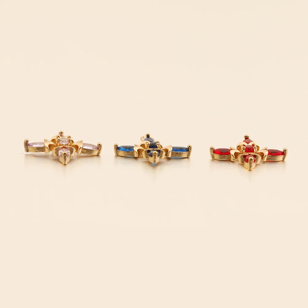 Cordial Design 17*20MM 50Pcs Rhinestone Pendant/Jewelry Findings & Components/CZ Charms/Flower Shape/Hand Made/DIY Jewelry Parts - cordial