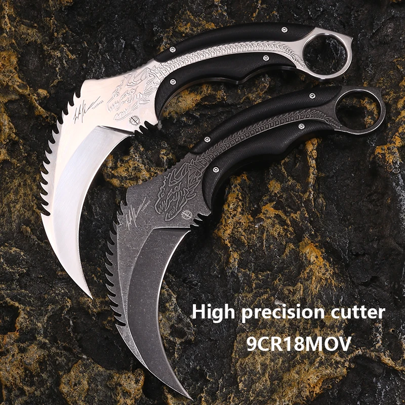 

Mechanical Dragon Special Warfare Claw Outdoor Knife Self-defense Knife Field Survival Special Forces High Hardness Open Blade E