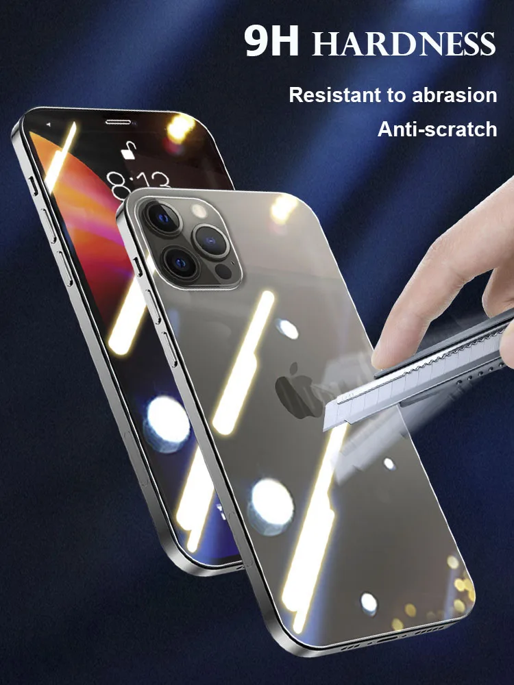 All-in-One Tempered Glass Protection Set with Transparent Screen Cover and Camera Lens Shield