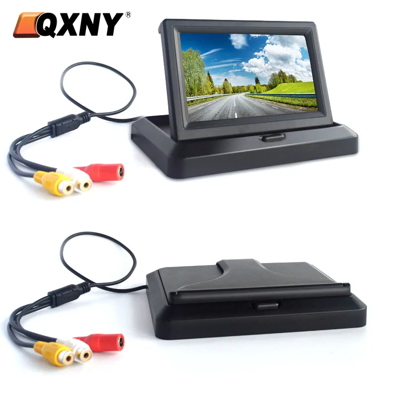 Car Display,Car Rear View Camera,Car Parking Monitor 4.3"/5" Inch Folding HD LCD Video for Vehicle Truck Van RV Reversing Backup