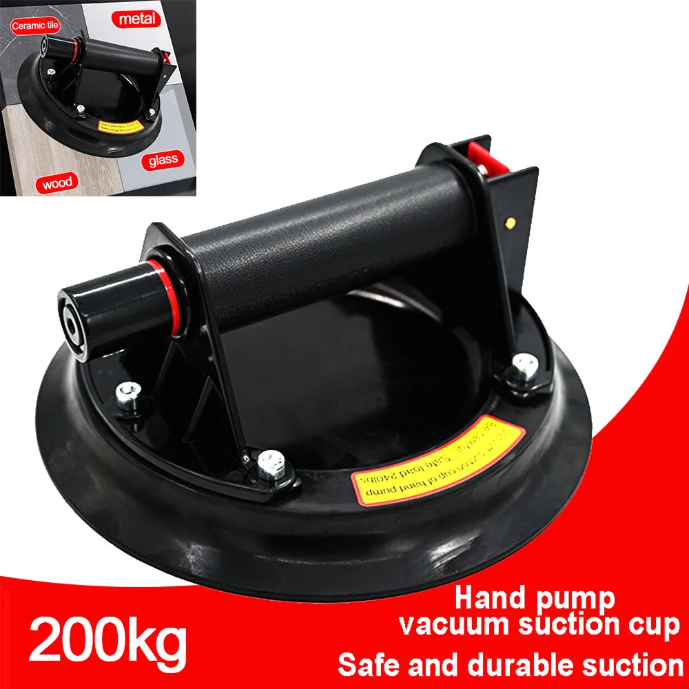 8 Inch Vacuum Suction Cup Maximum 250kg Air Pump Vacuum Suction Cups Powerful Heavy-Duty Strong Hand Pump Sucker Lifted