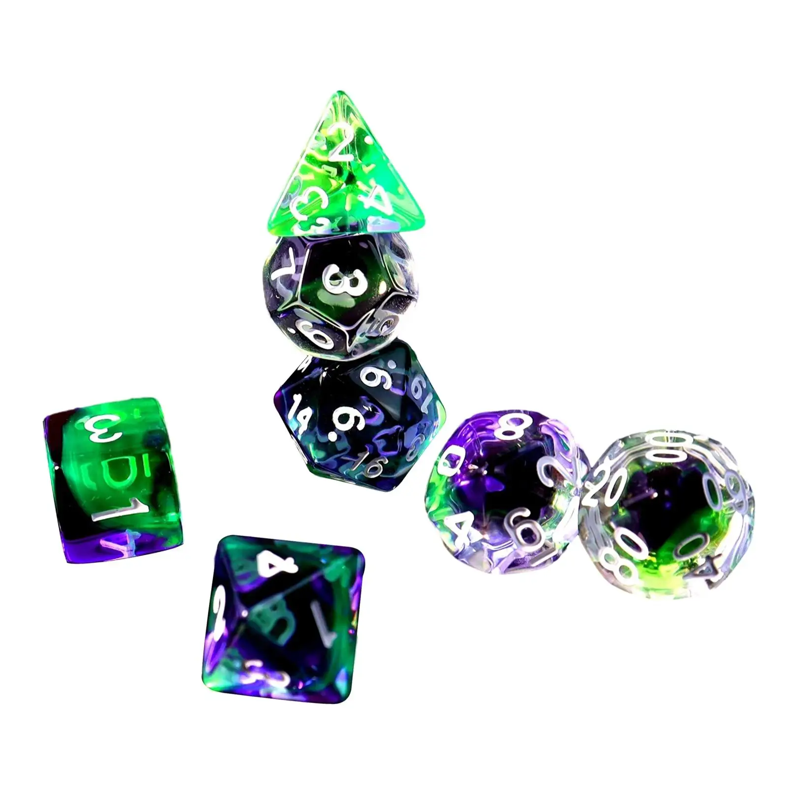 7 Pieces Polyhedral Dices Party Game Dices Party Supplies Game Dices Multi Sided Dices for Table Game Board Game Card Games 3