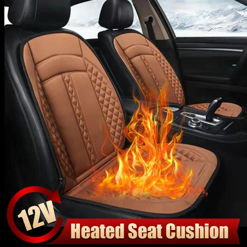 

Winter 12V Car Heated Seat Seat Heater Single And Double Seat Cover Pad Winter Warm Automobiles Seat Covers Accessories