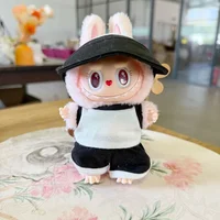 For 15/17cm Labubu V1 V2 V3 Mini Outfit - Leisure Sports Suit with Sun Hat, Kid Gift Accessories 1