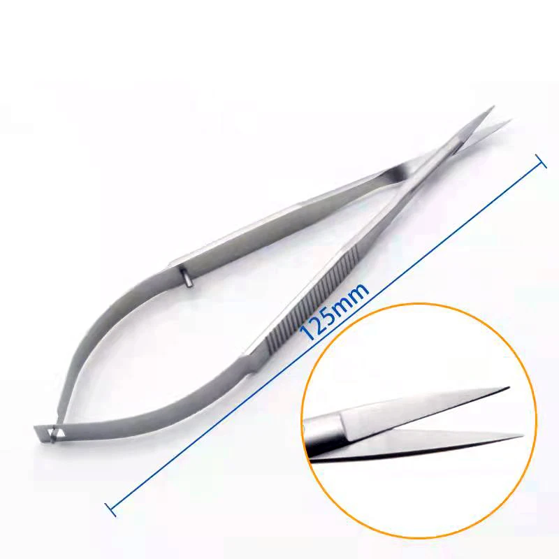 12cm bend head micro Cornea scissors Hand tool Surgery stainless steel Ophthalmic Instruments cornea scissors,ophthalmic tool,plastic surgery tool