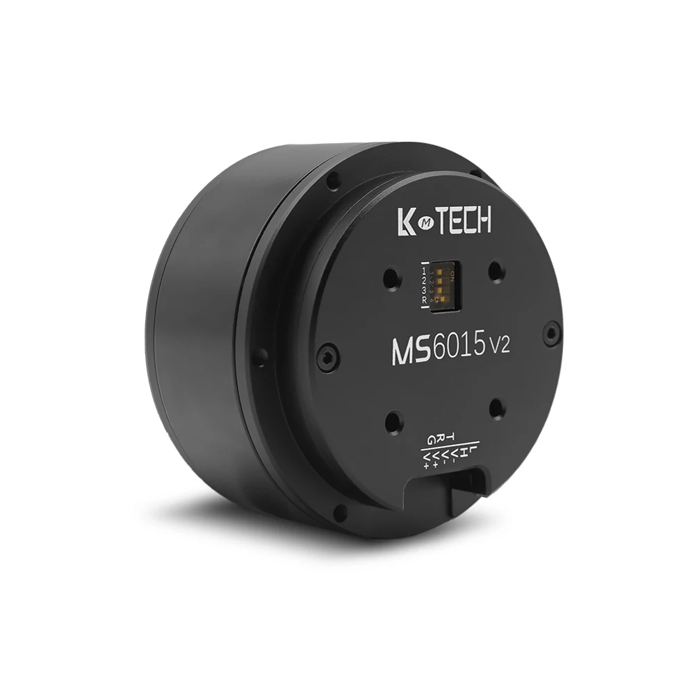 Servomoteur brushless RS485/CAN haute précision 15-18bit installé sur un bras robotique, prêt à l'emploi.