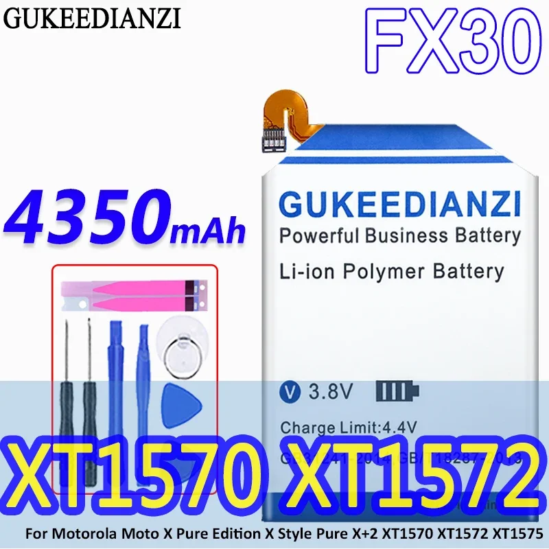 Gukeedianzi Fx30 4350Mah Batteria Ad Alta Capacità Per Motorola Moto X Pure Edition X Style Pure X Style X + 2 Xt1570 Xt157