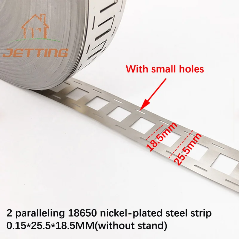 1M For 18650 Battery Pack Spot Welding Nickel Belt 0.15*25.5*18.5mm 2P/3P/4P Nickel Strip Lithium Battery Nickel Strips