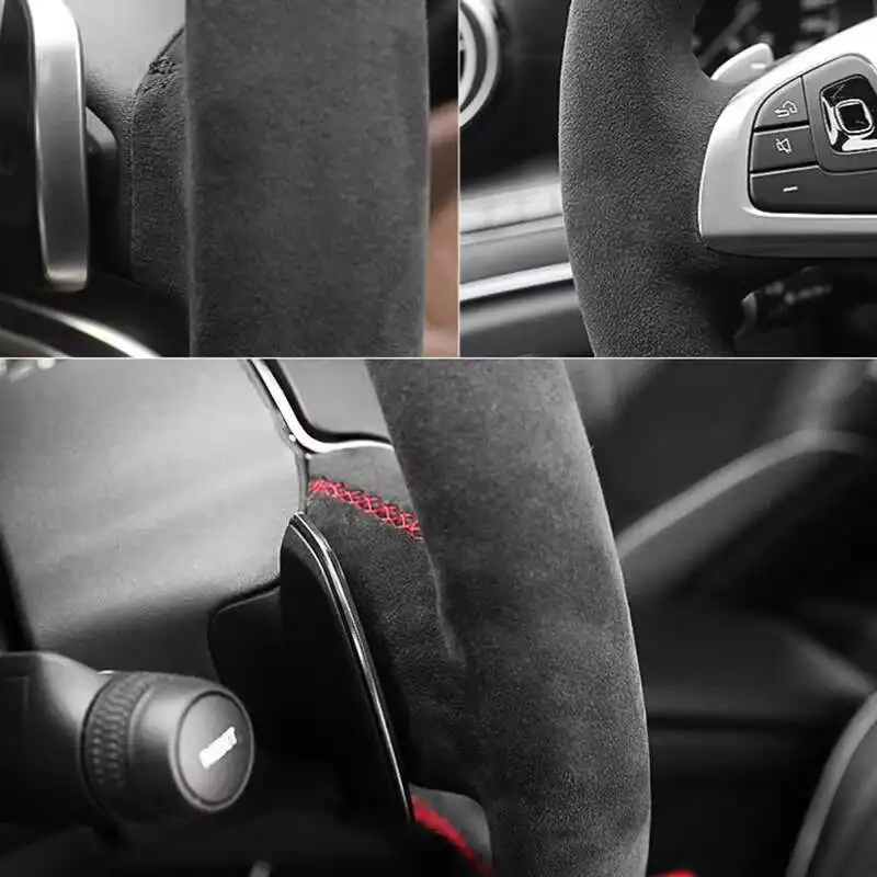 Premium Suede Braid Steering Wheel Cover