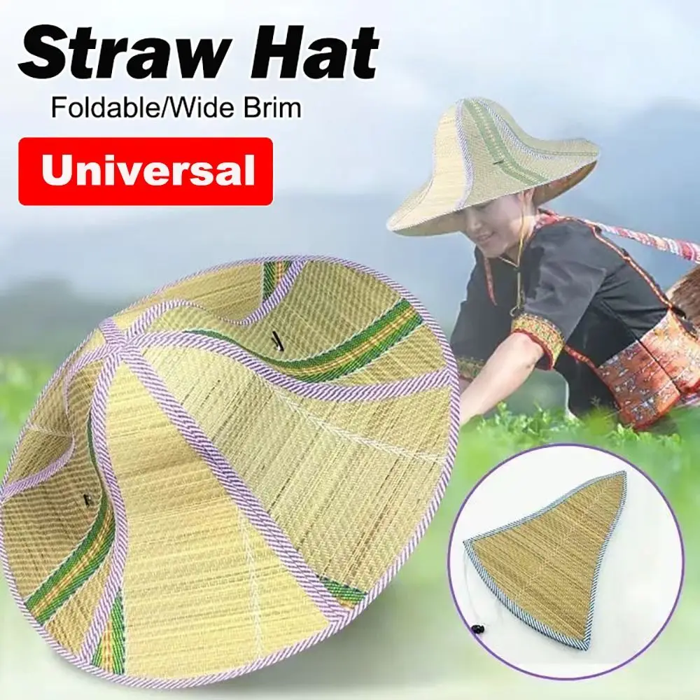 Straw Wide Brim Sun Hat Foldable Beach Cap