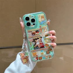 Kawaii Rilakkuma Cartoon Phone Case - Cute Shockproof Cover with Charm - iPhone 17 Pro (JK449 - 2)