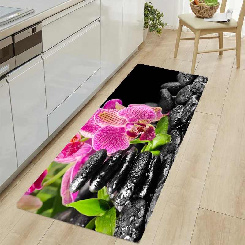 3d Cobblestone Stone Flowers Kitchen Floor Mat Home Entrance Doormat  Decoration Corridor Balcony Long Rugs Non-slip Bathroom Mat - Mat -  AliExpress